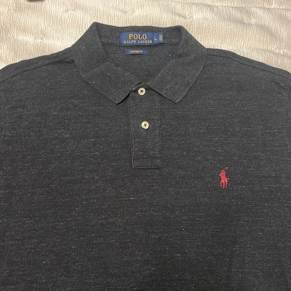 Polo Ralph Lauren
Mesh Polo Shirt - Custom Fit Large Black Marl Heather